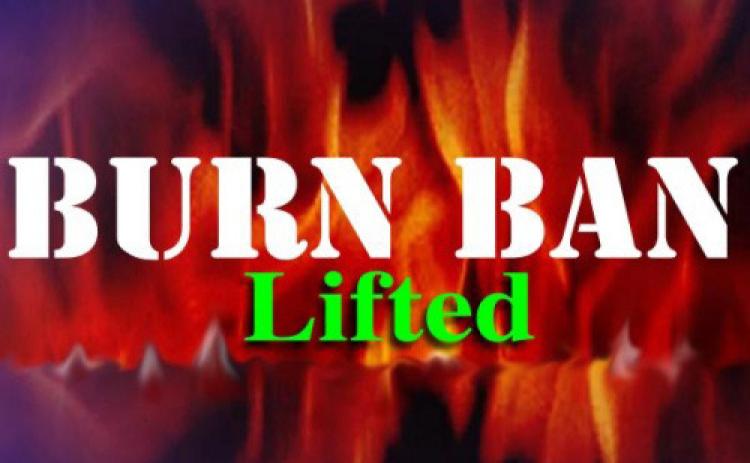 City, county burn bans lifted
