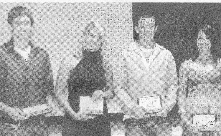 Jerrod Williamson, Meghin Crawford, VJ Bunner and Emalee Kennon took top honors at the Vidor's Athletic Banquet. Williamson and Crawford were named Top All-Around Athletes and Bnner and Kennon took home the Leadership Awards. Archive Photo