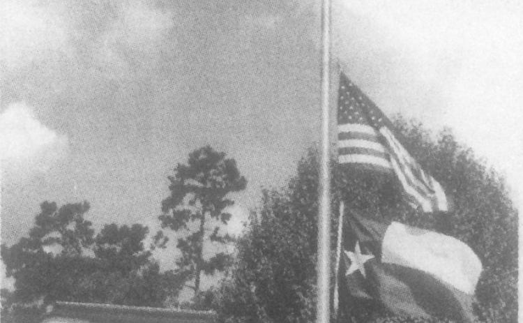 Flags at the Vidor Police Department were flown at half staff Friday in honor of Vidor Mayor Joe Hopkins who died Wednesday. In his fifth term, Hopkins was Vidor's longest serving Mayor. Archive Photo