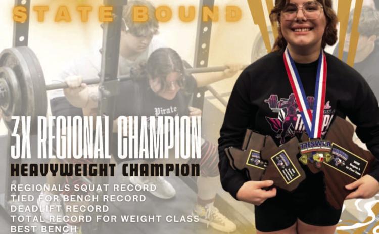Lady Pirate Powerlifters first at Regional