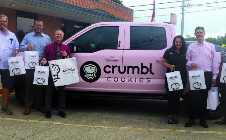 All Vidor ISD employees received a Crumbl cookie from Dr. Killgo in celebration of our B rating from Texas Education Association. Priscilla (VHS '93) and John Healy of Crumbl delivered happy pink boxes to all of the campuses today! Pictured (L to R): Dr. Billy Jordan (VISD School Board Member), David Croak, Dr. Jay Killgo, Priscilla Healy, John Healy, Dr. Travis Maines VISD Courtesy Photo