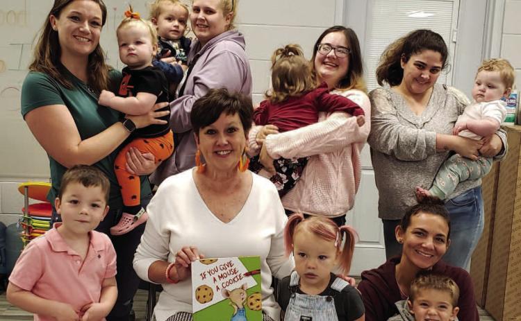 Guest Sally Andrews read “If You Give a Mouse a Cookie” by Laura Numeroff to the Itty Bitty Story Time group at the Vidor Public Library on Tuesday, October 18, 2022. If a hungry little mouse shows up on your doorstep, you might want to give him a cookie. And if you give him a cookie, he'll ask for a glass of milk and so the story continues. The children decorated cookies and colored a pumpkin coloring page for their activity. Courtesy Photo