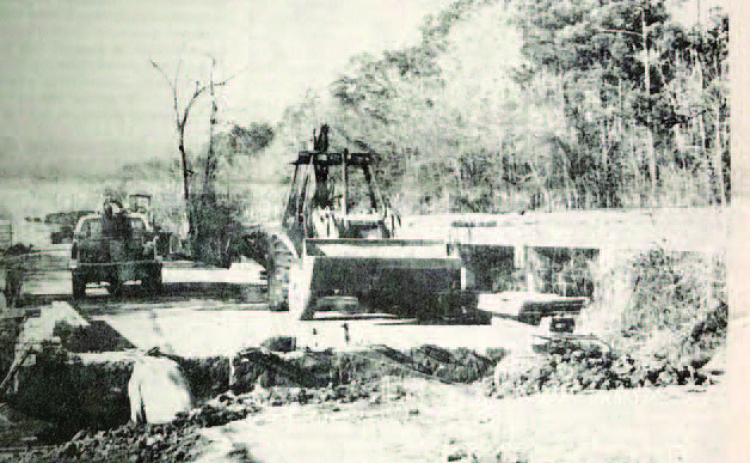 Demolition work on the Old 90 bridge has begun. A section of road on either end of the existing bridge has been excavated. Destruction of the bridge itself will take a few months to complete. When the new bridge is built, it will be slightly longer and about ten feet wider. Archive Photo