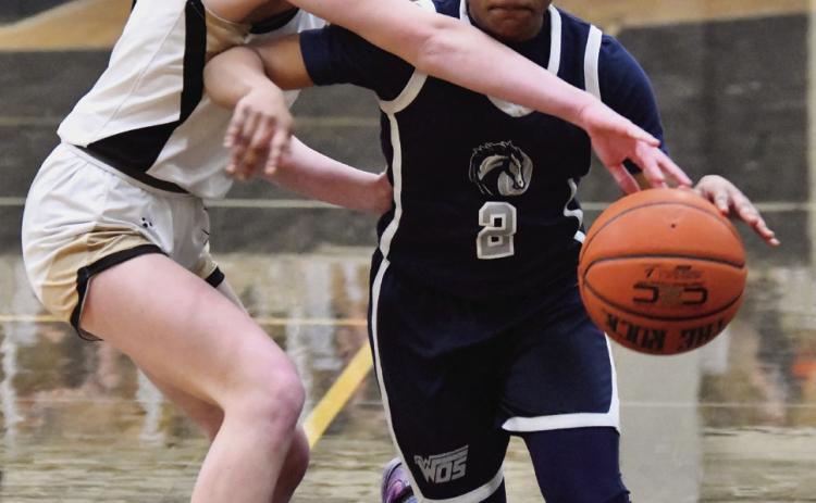 Hadlie Jackson attempts a steal Tuesday versus WOS.