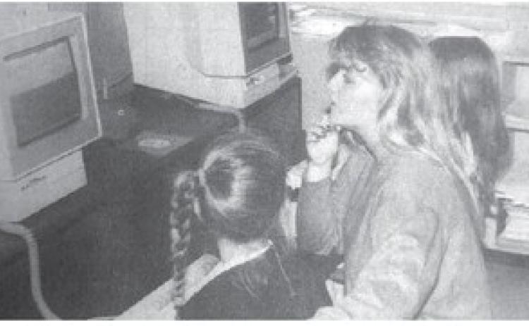 Teacher and students