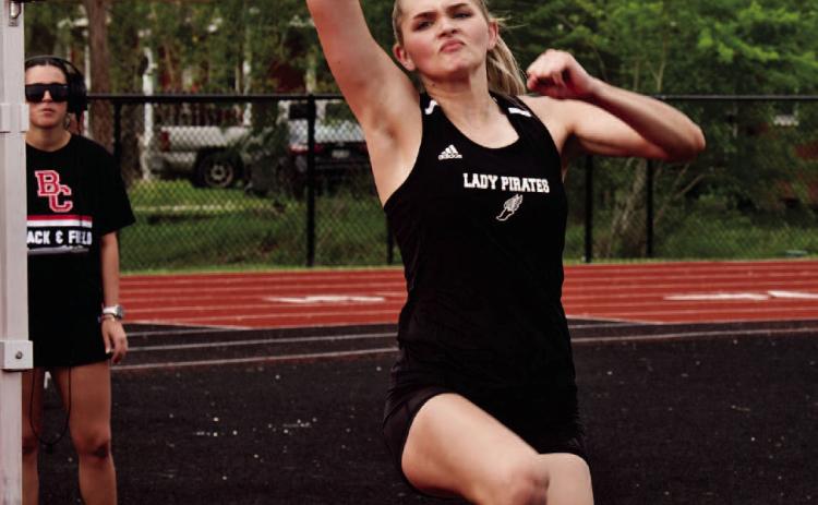 Stephenson wins gold in high jump. Photo by Randall Luker