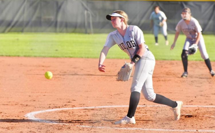 Natalie Morrison delivers her pitch in the junior varsity game versus Orangefield.