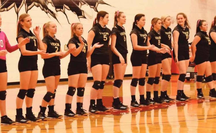 Lady Pirates 2020 Playoff Team For only the second time in VHS history, the Vidor Lady Pirate volleyball team qualified for a playoff spot. Pictured are Skyler Head, Brooklyn Healy, Ella Bunting, Aarilynn Richardson, Ava Lightfoot, Brooklyn Bushelle, Brilie Cornelison, Izzy Wade, Kennedy Ardis, Rylee Sherman, Claire Villadsen and Ashleigh Sherman.