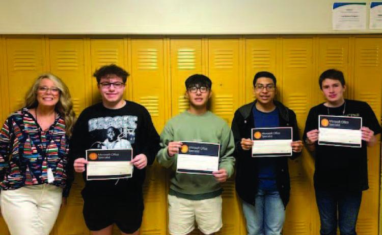 Mrs. Weaver, Cooper Fruge, Khoa Hoang, Anthony Rodriguez, Jesse Bailey