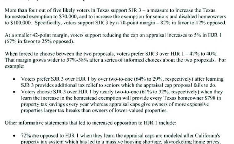 Texas Voters Support Homestead