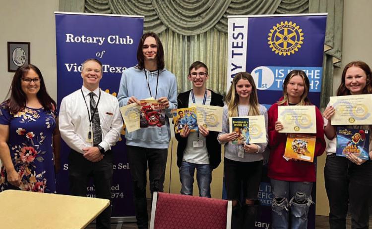 Congratulations to our Vidor High School March Students of the Month! Thank you Rotary Club of Vidor for your continued support. 9th- Zoie Kovatch, 10th- Ethan Crumpler and Paige Neff, 11th- Lane King, 12th- Brad Peck VISD Courtesy Photo