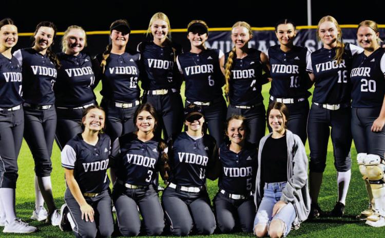 The 2023 varsity Lady Pirate softball team Front row- Keira McCurley, Jaylen Welch, Eryn Barraza, Rainee Mouton, Peyton Broussard. Back row- Madison Perkins, Brilie Cornelison, Trinity Hubbard, Carlie Abbott, Mallory Guilott, Natalie Morrison, Gracie Matherne, Andreya Garrett, Maddison Johnson, Allison Simmons, Photo by Randall Luker